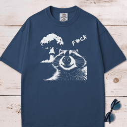 Nuke Mushroom Cloud Raccoon Selfie T Shirt Gift For Dog Lover
