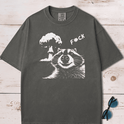 Nuke Mushroom Cloud Raccoon Selfie T Shirt Gift For Dog Lover