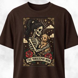 The Yorkiepoo Mom Tarot Card T Shirt Gift For Mom