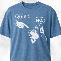 Quiet No Husky T Shirt Gift For Dog Lover