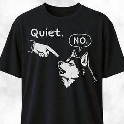 Quiet No Husky T Shirt Gift For Dog Lover
