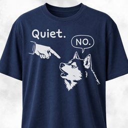 Quiet No Husky T Shirt Gift For Dog Lover