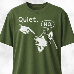 Quiet No Husky T Shirt Gift For Dog Lover