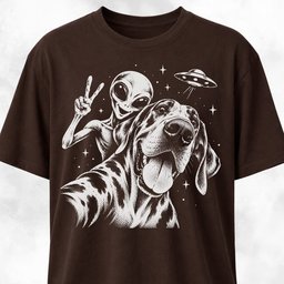 Great Dane Alien Selfie T Shirt Gift For Dog Lover