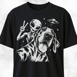 Great Dane Alien Selfie T Shirt Gift For Dog Lover