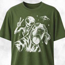 Great Dane Alien Selfie T Shirt Gift For Dog Lover
