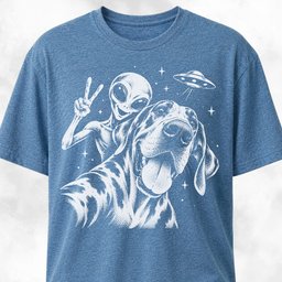 Great Dane Alien Selfie T Shirt Gift For Dog Lover