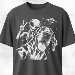 Great Dane Alien Selfie T Shirt Gift For Dog Lover