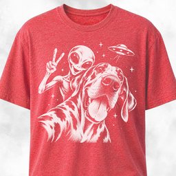 Great Dane Alien Selfie T Shirt Gift For Dog Lover