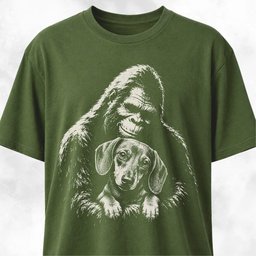 Sasquatch Hugging Doxie T Shirt Gift For Dog Lover