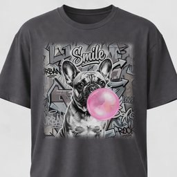 Pink Bubble Gum Cream Frenchie T Shirt Gift For Dog Lover
