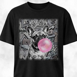 Pink Bubble Gum Cream Frenchie T Shirt Gift For Dog Lover