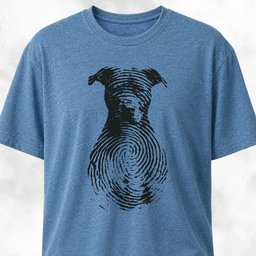 Pitbull Fingerprint T Shirt Gift For Dog Lover