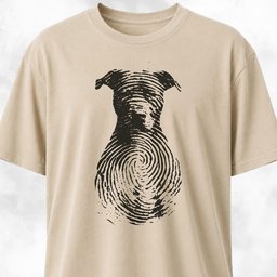 Pitbull Fingerprint T Shirt Gift For Dog Lover