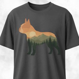 Sunset Boston Terrier T Shirt Gift For Dog Lover