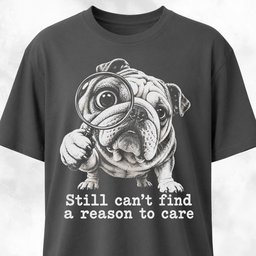 Still Cant Find A Reason To Care Bulldog T Shirt Gift For Dog Lover
