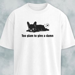 Too Glam To Give A Damn T Shirt Gift For Dog Lover