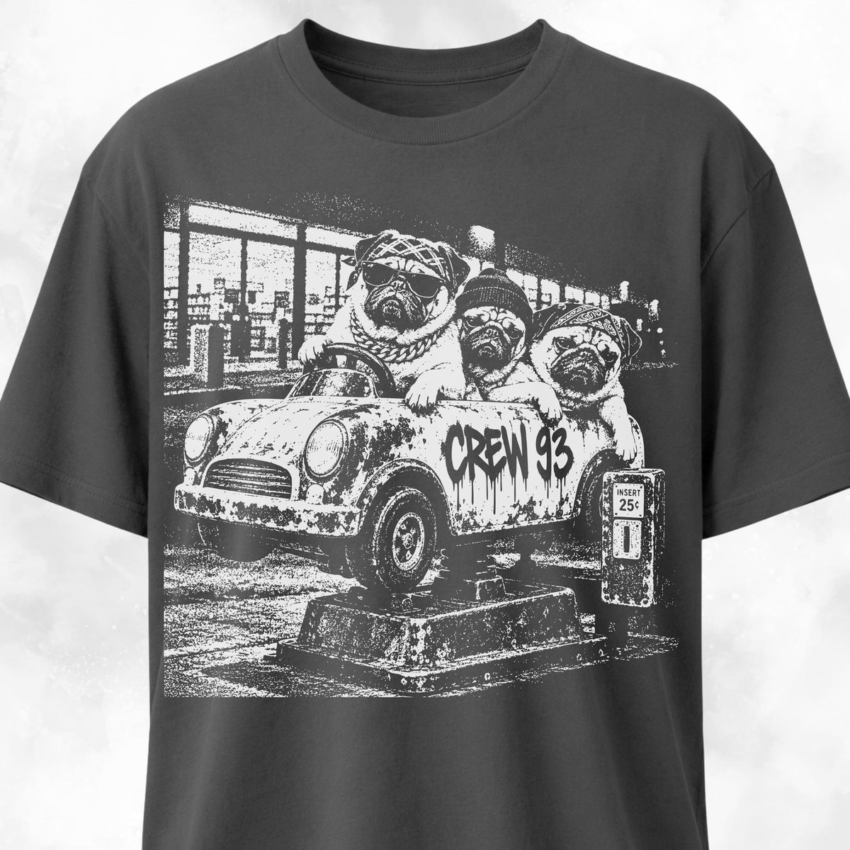 Pugs Gang Coin Car T Shirt Gift For Dog Lover