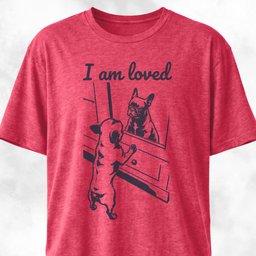I Am Loved French Bulldog T Shirt Gift For Dog Lover