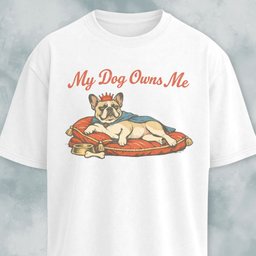 My Dog Owns Me Frenchie T Shirt Gift For Dog Lover