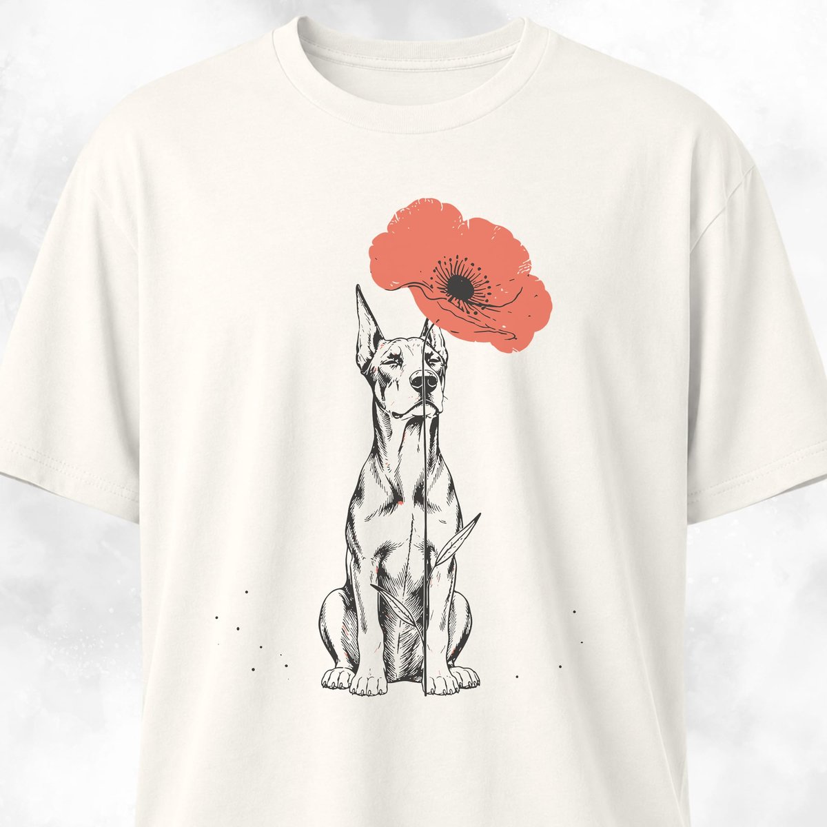 Poppy Doberman T Shirt Gift For Dog Lover