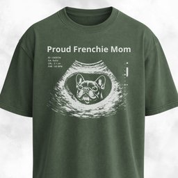 Proud Frenchie Mom Ultrasound T Shirt Gift For Mom
