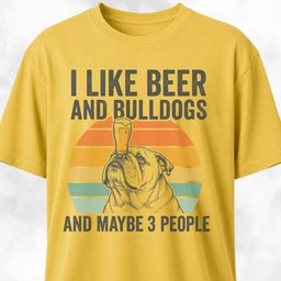 I Like Beer Bulldog T Shirt Gift For Dog Lover