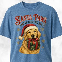 Santa Paws Is Coming Goldie T Shirt Gift For Dog Lover