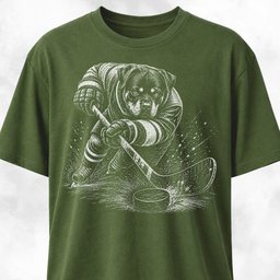 Rottweiler Playing Hockey T Shirt Gift For Dog Lover