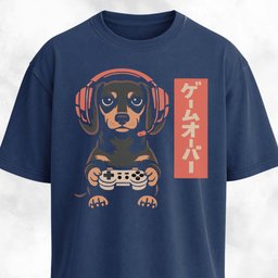 Retro Gamer Doxie T Shirt Gift For Dog Lover