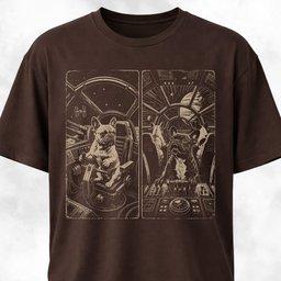 Spaceship Frenchies T Shirt Gift For Dog Lover