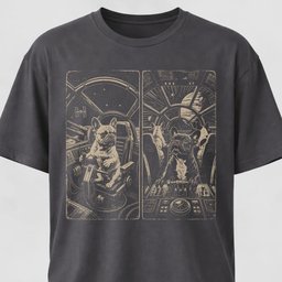Spaceship Frenchies T Shirt Gift For Dog Lover