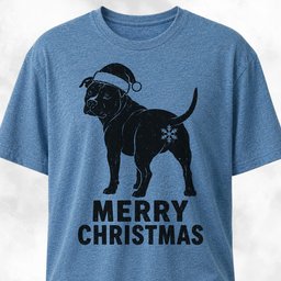 Merry Christmas Snowflake Butt Pitbull T Shirt Gift For Dog Lover