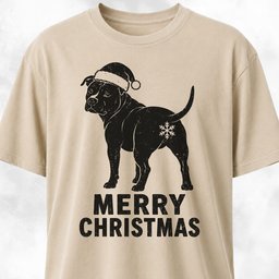 Merry Christmas Snowflake Butt Pitbull T Shirt Gift For Dog Lover