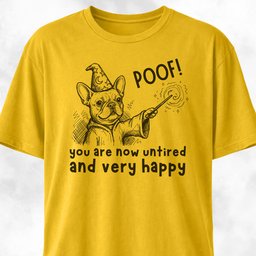 Poof Wizard French Bulldog T Shirt Gift For Dog Lover