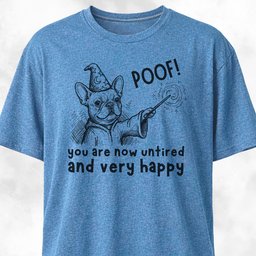 Poof Wizard French Bulldog T Shirt Gift For Dog Lover