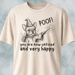 Poof Wizard French Bulldog T Shirt Gift For Dog Lover