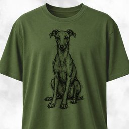 Scribble Iggy T Shirt Gift For Dog Lover