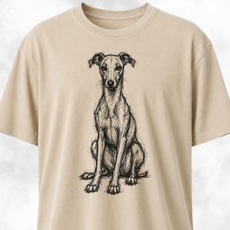 Scribble Iggy T Shirt Gift For Dog Lover