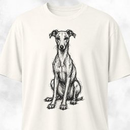 Scribble Iggy T Shirt Gift For Dog Lover