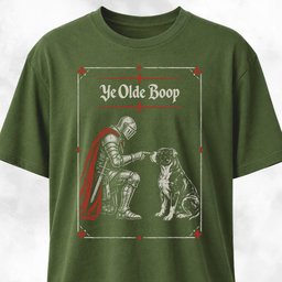 Medieval Boop Pitbull T Shirt Gift For Dog Lover