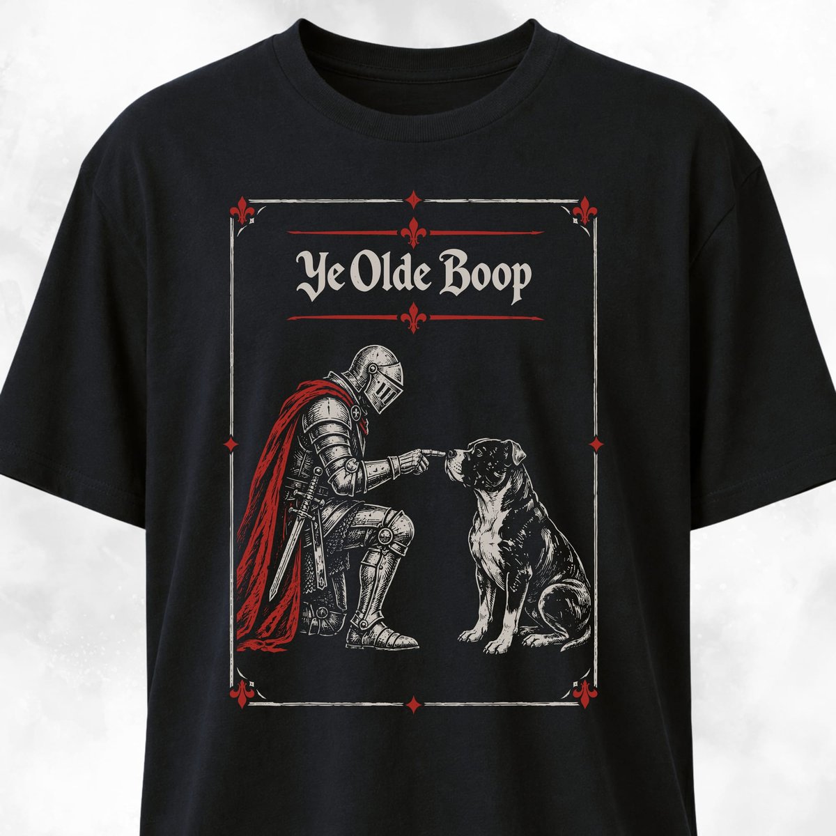 Medieval Boop Pitbull T Shirt Gift For Dog Lover