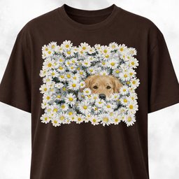 Goldie In A Daisies Field T Shirt Gift For Dog Lover