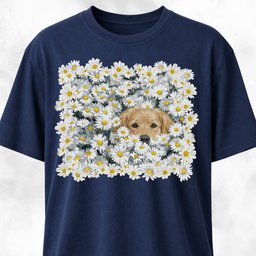 Goldie In A Daisies Field T Shirt Gift For Dog Lover