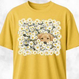 Goldie In A Daisies Field T Shirt Gift For Dog Lover