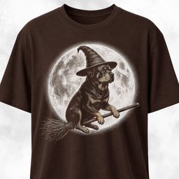 Rottie On A Broom T Shirt Gift For Dog Lover