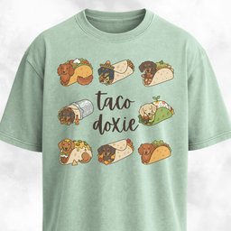 Taco Doxie T Shirt Gift For Dog Lover