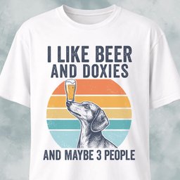 I Like Beer And Doxies T Shirt Gift For Dog Lover