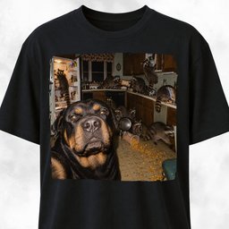 Rottweiler Polaroid Raccoon Kitchen Chaos T Shirt Gift For Dog Lover