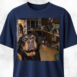 Rottweiler Polaroid Raccoon Kitchen Chaos T Shirt Gift For Dog Lover